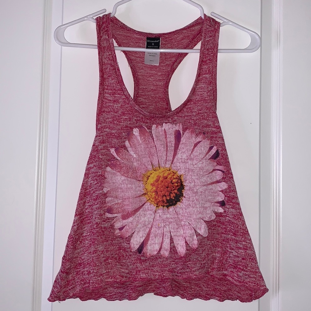 Pink and White Daisy Flower Racerback Tank Top 💗🌼